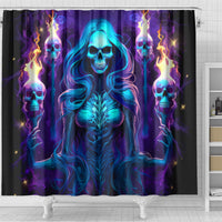 Witch Skull Shower Curtain Wake Up Beasuty I't Time To Beast
