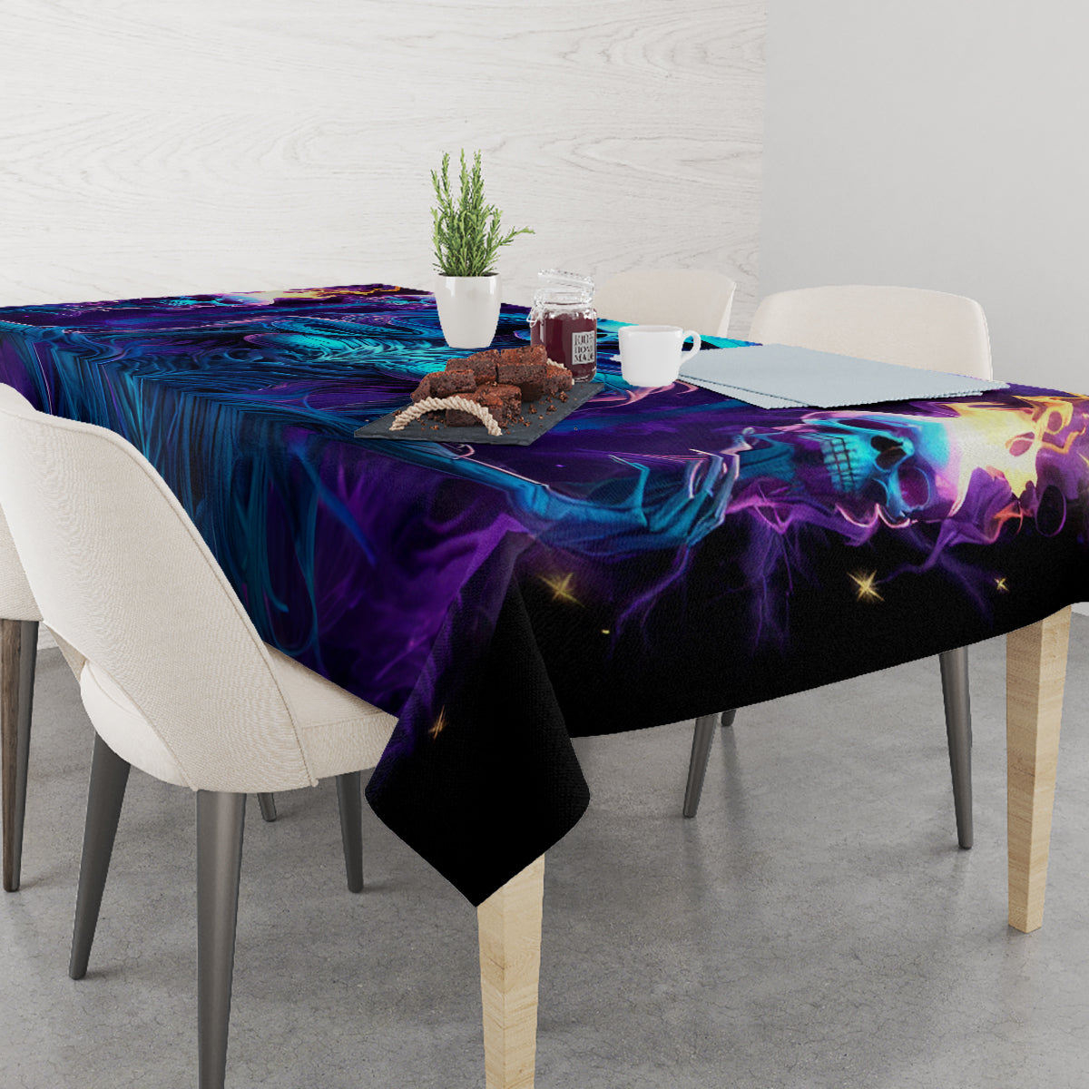 Witch Skull Tablecloth Wake Up Beasuty I't Time To Beast - Wonder Print Shop
