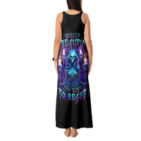 Witch Skull Tank Maxi Dress Wake Up Beasuty I't Time To Beast - Wonder Print Shop