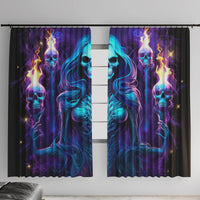 Witch Skull Window Curtain Wake Up Beasuty I't Time To Beast - Wonder Print Shop