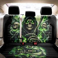 Flame Reaper Skull Back Car Seat Cover I'm Not Anti Social I'm Just Not User Friendly - Wonder Print Shop