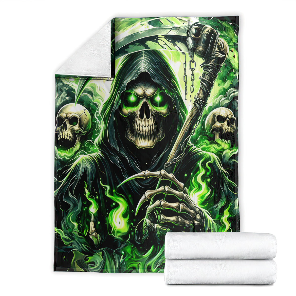 Flame Reaper Skull Blanket I'm Not Anti Social I'm Just Not User Friendly
