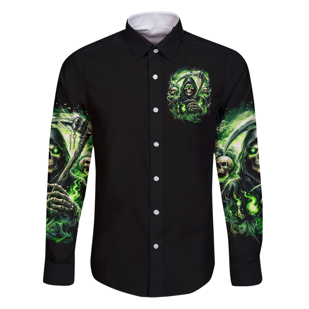 Flame Reaper Skull Family Matching Puletasi and Hawaiian Shirt I'm Not Anti Social I'm Just Not User Friendly - Wonder Print Shop