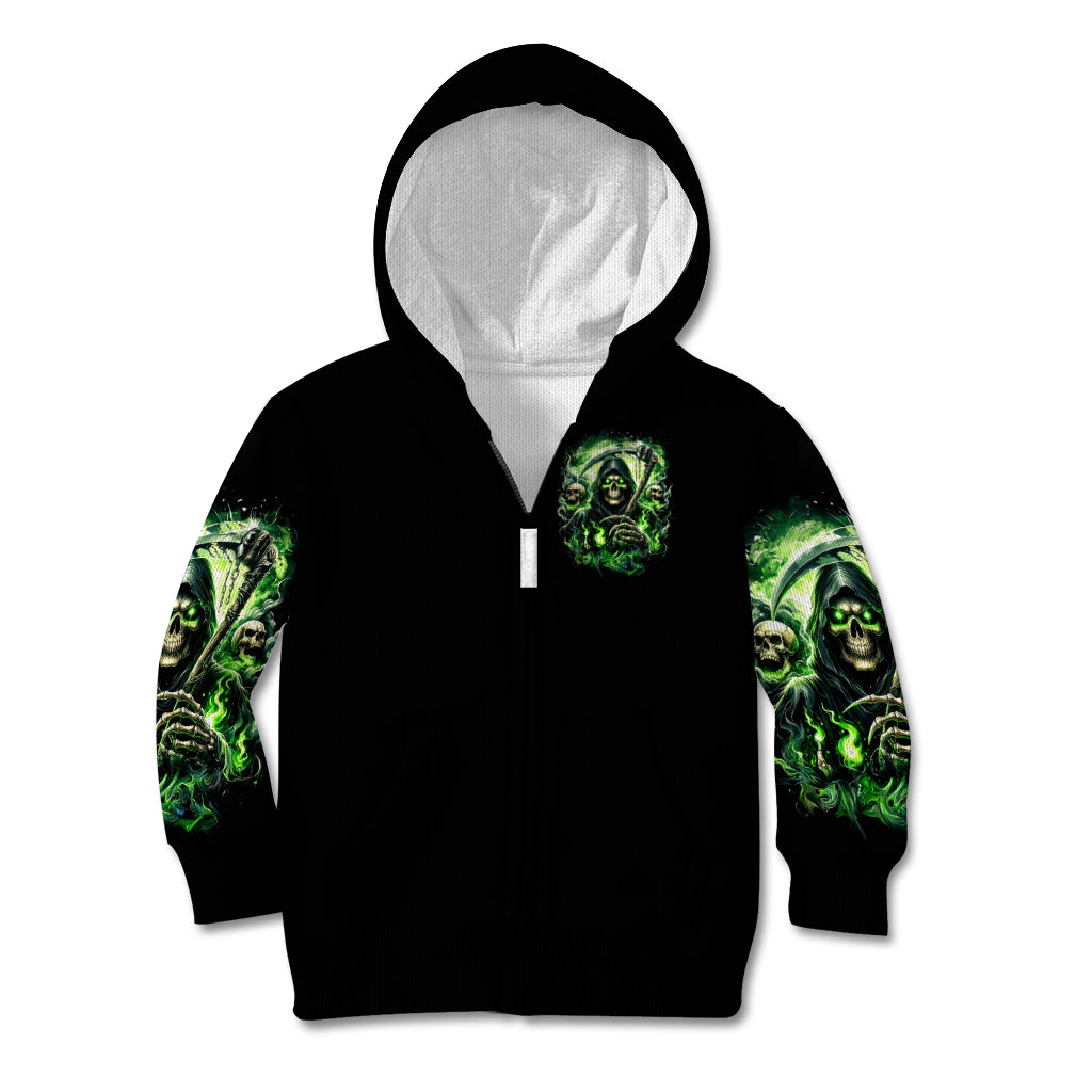 Flame Reaper Skull Kid Hoodie I'm Not Anti Social I'm Just Not User Friendly - Wonder Print Shop