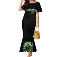 Flame Reaper Skull Mermaid Dress I'm Not Anti Social I'm Just Not User Friendly - Wonder Print Shop