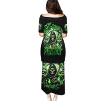 Flame Reaper Skull Puletasi I'm Not Anti Social I'm Just Not User Friendly - Wonder Print Shop