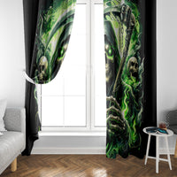 Flame Reaper Skull Window Curtain I'm Not Anti Social I'm Just Not User Friendly - Wonder Print Shop