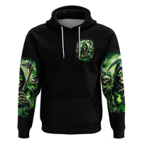 Flame Reaper Skull Zip Hoodie I'm Not Anti Social I'm Just Not User Friendly - Wonder Print Shop