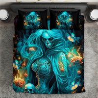 Witch Skull Bedding Set She Whispered Back Iam The Storm - Wonder Print Shop