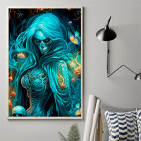 Witch Skull Canvas Wall Art She Whispered Back Iam The Storm - Wonder Print Shop