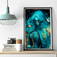 Witch Skull Canvas Wall Art She Whispered Back Iam The Storm - Wonder Print Shop