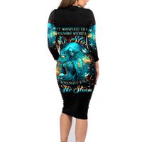 Witch Skull Family Matching Long Sleeve Bodycon Dress and Hawaiian Shirt She Whispered Back Iam The Storm - Wonder Print Shop