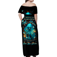 Witch Skull Family Matching Off Shoulder Maxi Dress and Hawaiian Shirt She Whispered Back Iam The Storm - Wonder Print Shop
