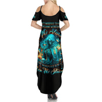 Witch Skull Family Matching Summer Maxi Dress and Hawaiian Shirt She Whispered Back Iam The Storm - Wonder Print Shop