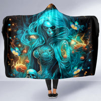 Witch Skull Hooded Blanket She Whispered Back Iam The Storm