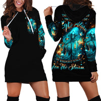 Witch Skull Hoodie Dress She Whispered Back Iam The Storm - Wonder Print Shop