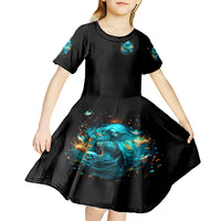 Witch Skull Kid Short Sleeve Dress She Whispered Back Iam The Storm - Wonder Print Shop