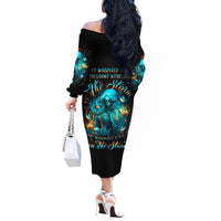 Witch Skull Off The Shoulder Long Sleeve Dress She Whispered Back Iam The Storm - Wonder Print Shop