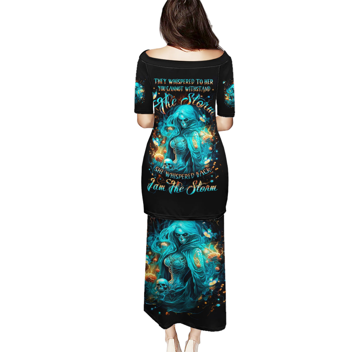 Witch Skull Puletasi She Whispered Back Iam The Storm - Wonder Print Shop