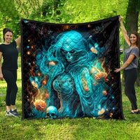 Witch Skull Quilt She Whispered Back Iam The Storm - Wonder Print Shop