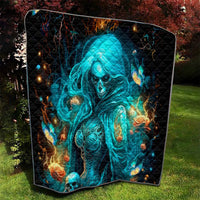 Witch Skull Quilt She Whispered Back Iam The Storm - Wonder Print Shop