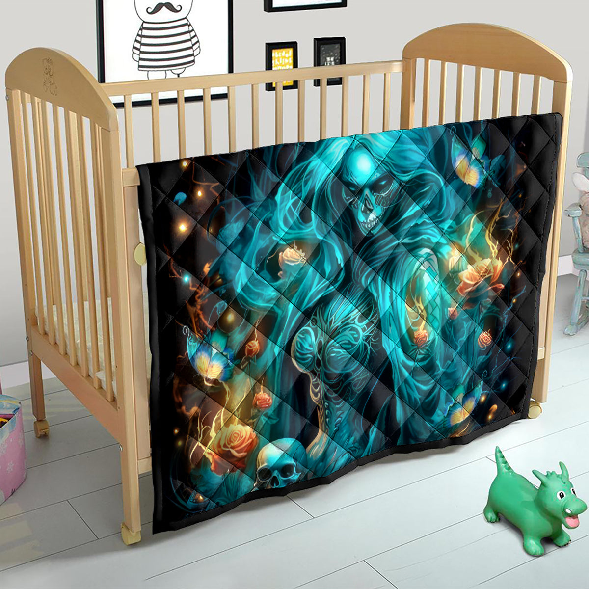 Witch Skull Quilt She Whispered Back Iam The Storm - Wonder Print Shop