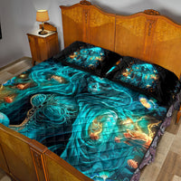 Witch Skull Quilt Bed Set She Whispered Back Iam The Storm - Wonder Print Shop