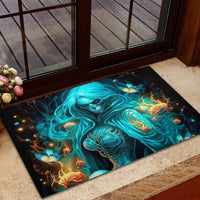 Witch Skull Rubber Doormat She Whispered Back Iam The Storm - Wonder Print Shop