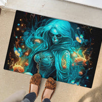 Witch Skull Rubber Doormat She Whispered Back Iam The Storm - Wonder Print Shop