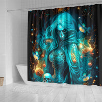 Witch Skull Shower Curtain She Whispered Back Iam The Storm