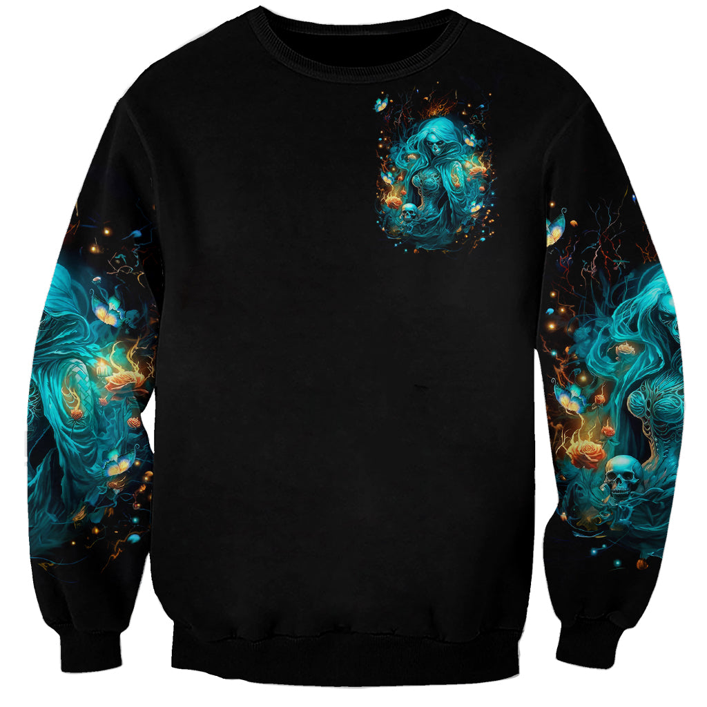 Witch Skull Sweatshirt She Whispered Back Iam The Storm - Wonder Print Shop