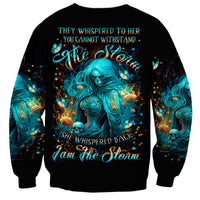 Witch Skull Sweatshirt She Whispered Back Iam The Storm - Wonder Print Shop