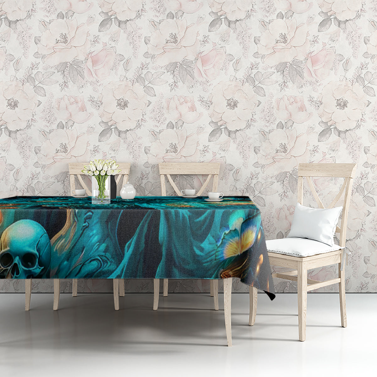 Witch Skull Tablecloth She Whispered Back Iam The Storm - Wonder Print Shop
