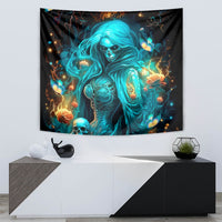 Witch Skull Tapestry She Whispered Back Iam The Storm - Wonder Print Shop