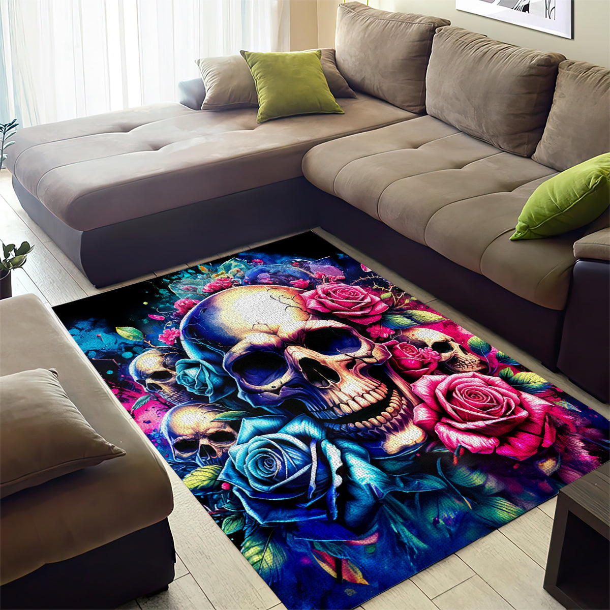 Rose Skull Area Rug Assuming I Was Like Most Girls Was Your First Mistake - Wonder Print Shop
