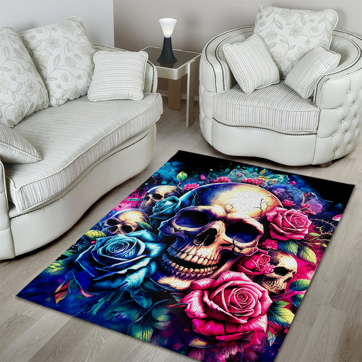 Rose Skull Area Rug Assuming I Was Like Most Girls Was Your First Mistake - Wonder Print Shop