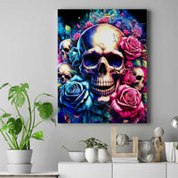 Rose Skull Canvas Wall Art Assuming I Was Like Most Girls Was Your First Mistake - Wonder Print Shop