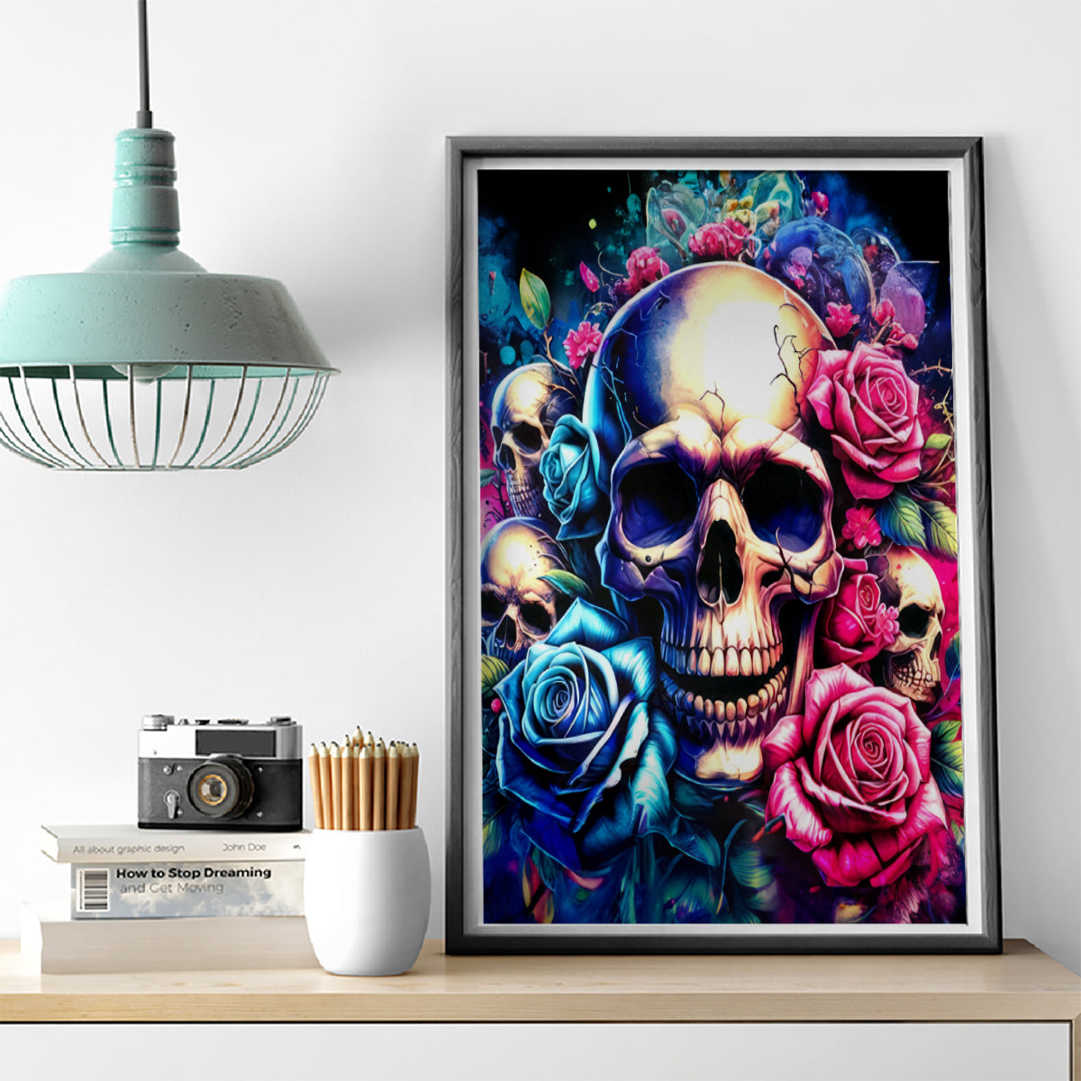 Rose Skull Canvas Wall Art Assuming I Was Like Most Girls Was Your First Mistake - Wonder Print Shop