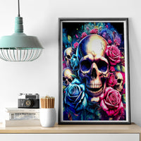 Rose Skull Canvas Wall Art Assuming I Was Like Most Girls Was Your First Mistake - Wonder Print Shop