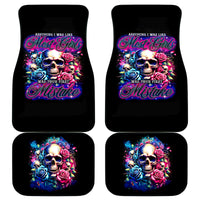 Rose Skull Car Mats Assuming I Was Like Most Girls Was Your First Mistake - Wonder Print Shop