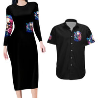 Rose Skull Couples Matching Long Sleeve Bodycon Dress and Hawaiian Shirt Assuming I Was Like Most Girls Was Your First Mistake - Wonder Print Shop