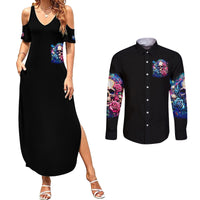 Rose Skull Couples Matching Summer Maxi Dress and Long Sleeve Button Shirt Assuming I Was Like Most Girls Was Your First Mistake - Wonder Print Shop