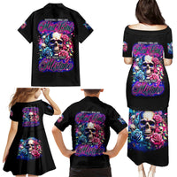 Rose Skull Family Matching Puletasi and Hawaiian Shirt Assuming I Was Like Most Girls Was Your First Mistake - Wonder Print Shop