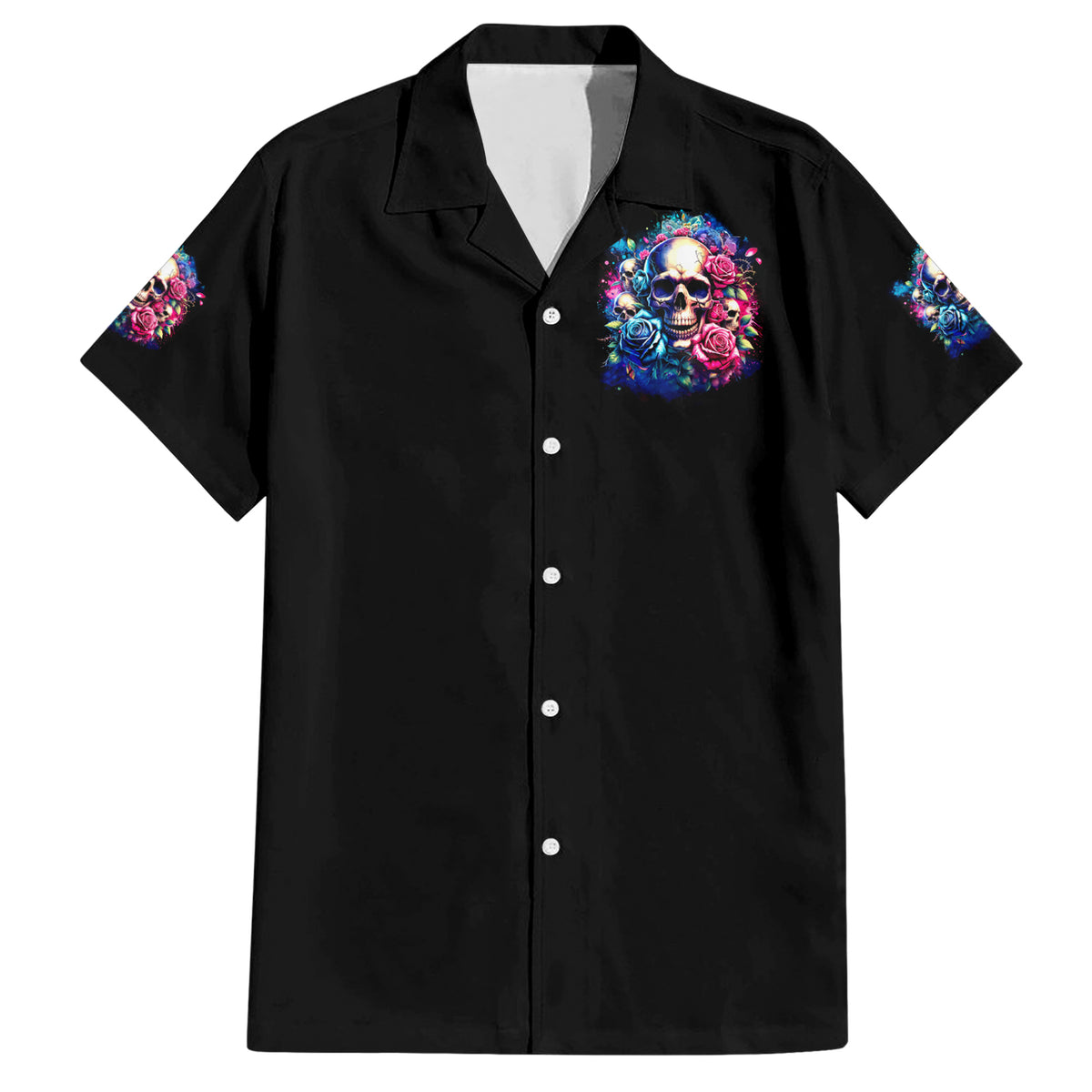 Rose Skull Hawaiian Shirt Assuming I Was Like Most Girls Was Your First Mistake - Wonder Print Shop