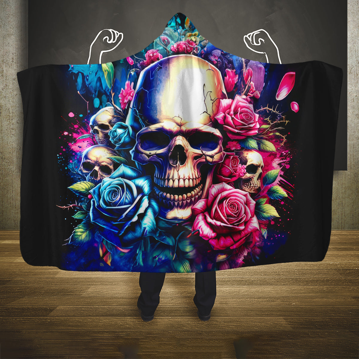 Rose Skull Hooded Blanket Assuming I Was Like Most Girls Was Your First Mistake