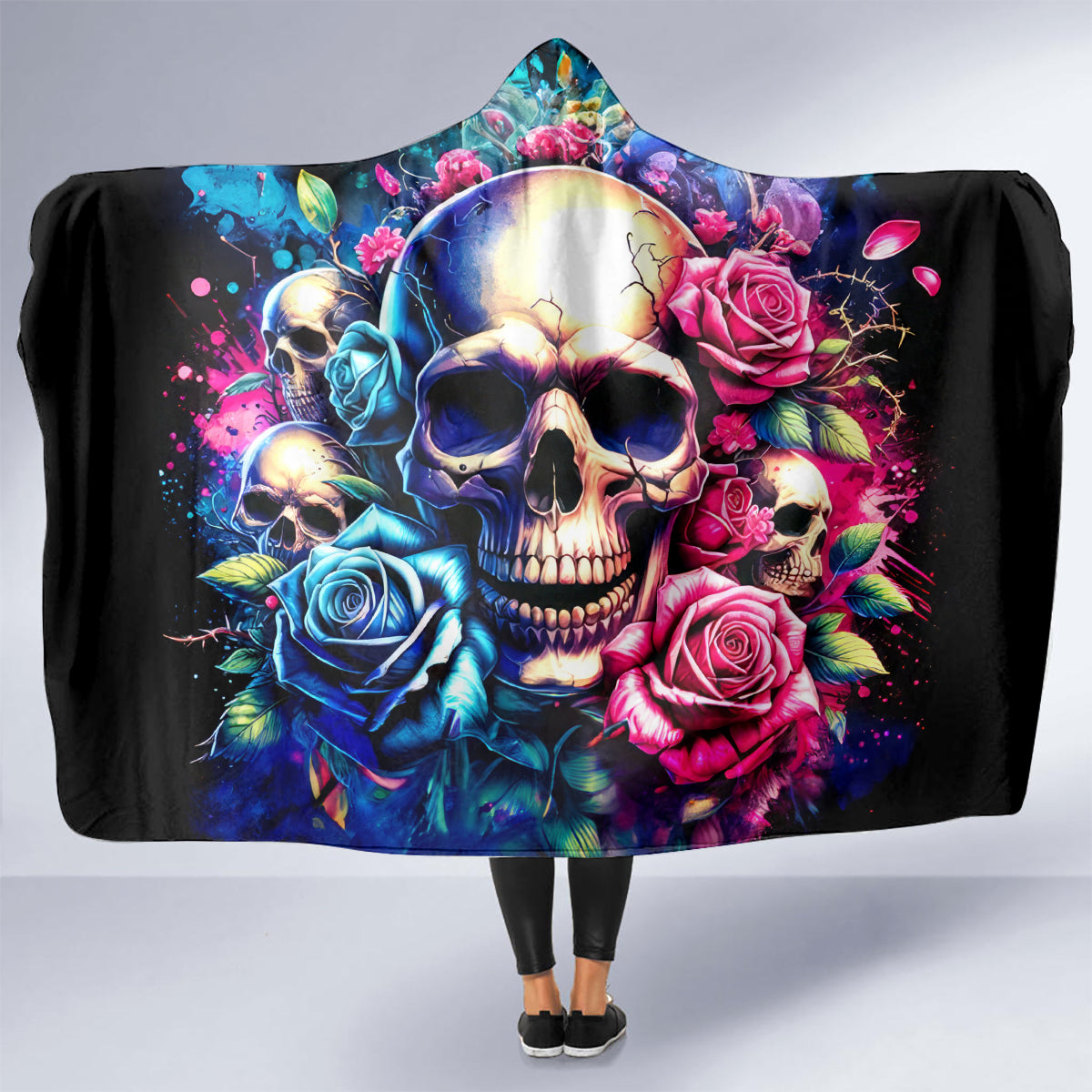 Rose Skull Hooded Blanket Assuming I Was Like Most Girls Was Your First Mistake