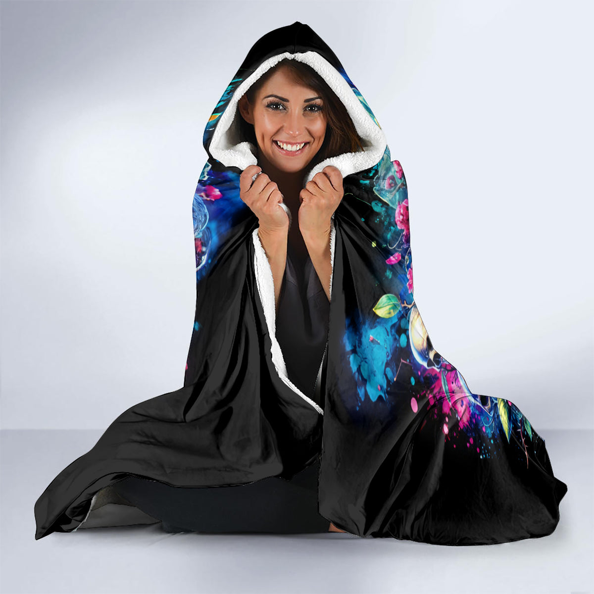 Rose Skull Hooded Blanket Assuming I Was Like Most Girls Was Your First Mistake