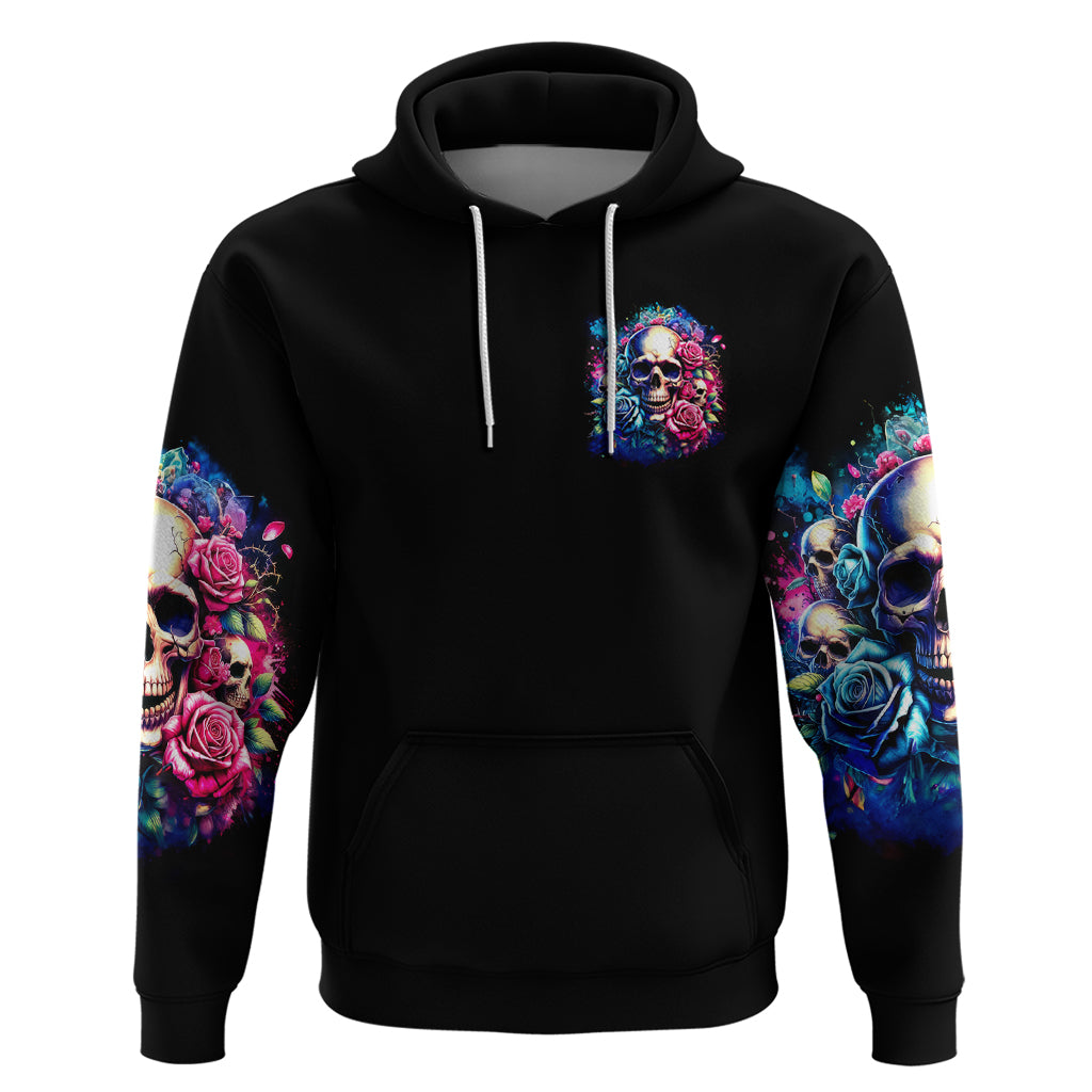 Rose Skull Hoodie Assuming I Was Like Most Girls Was Your First Mistake - Wonder Print Shop