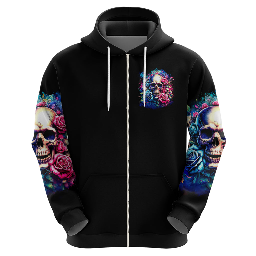 Rose Skull Hoodie Assuming I Was Like Most Girls Was Your First Mistake - Wonder Print Shop
