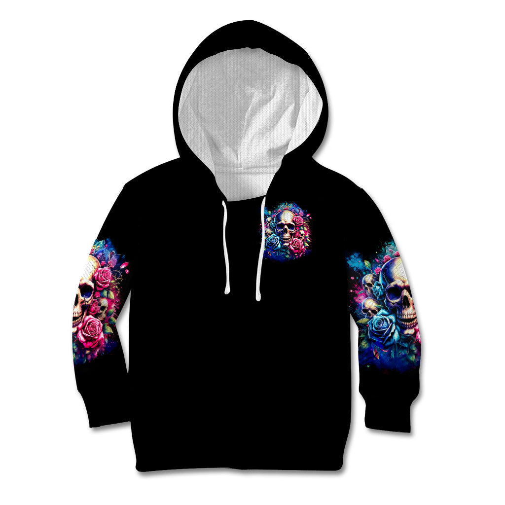 Rose Skull Kid Hoodie Assuming I Was Like Most Girls Was Your First Mistake - Wonder Print Shop